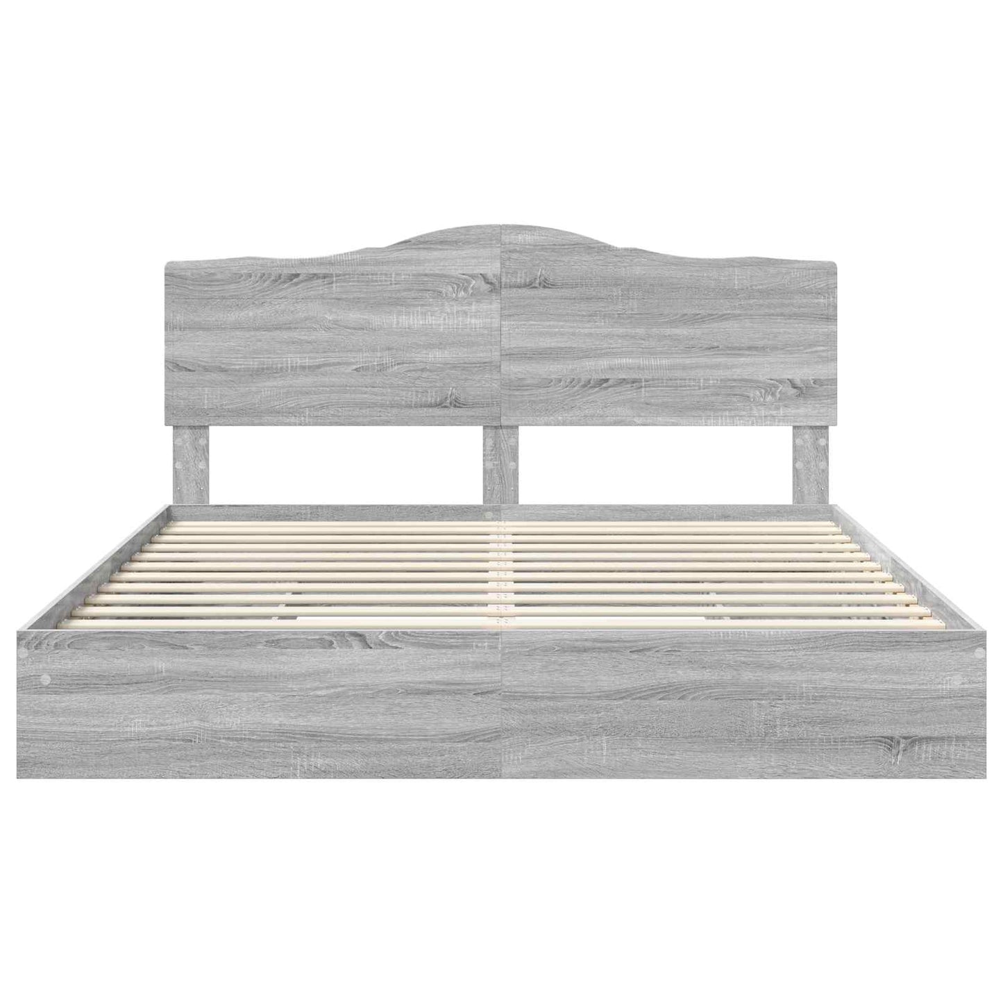 vidaXL Κρεβάτι Αποθήκης Γκρίζο Σονομα 200 x 200 cm Επεξεργασμένο ξύλο