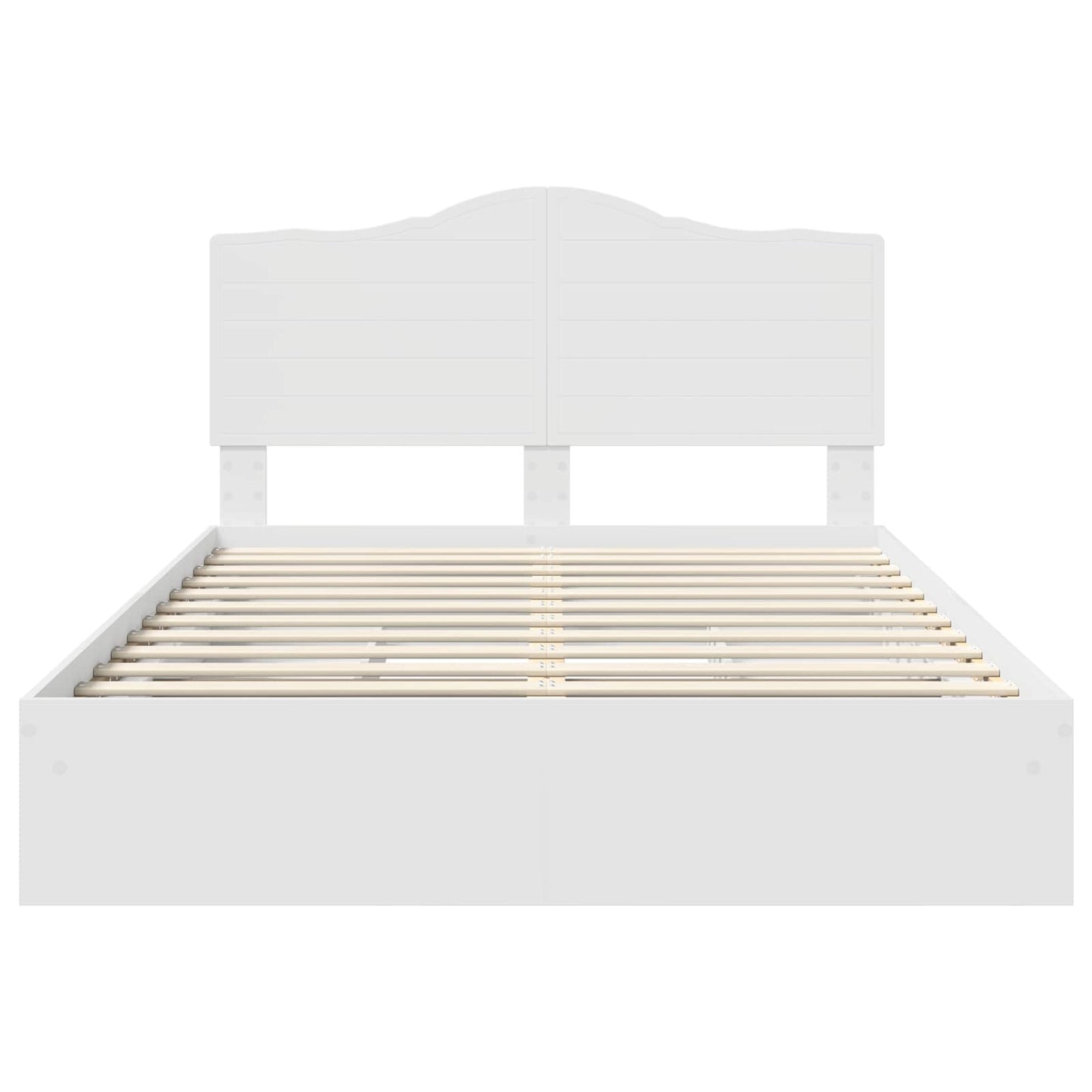 vidaXL Κρεβάτι Αποθήκης Λευκό 160 x 200 cm Επεξεργασμένο ξύλο