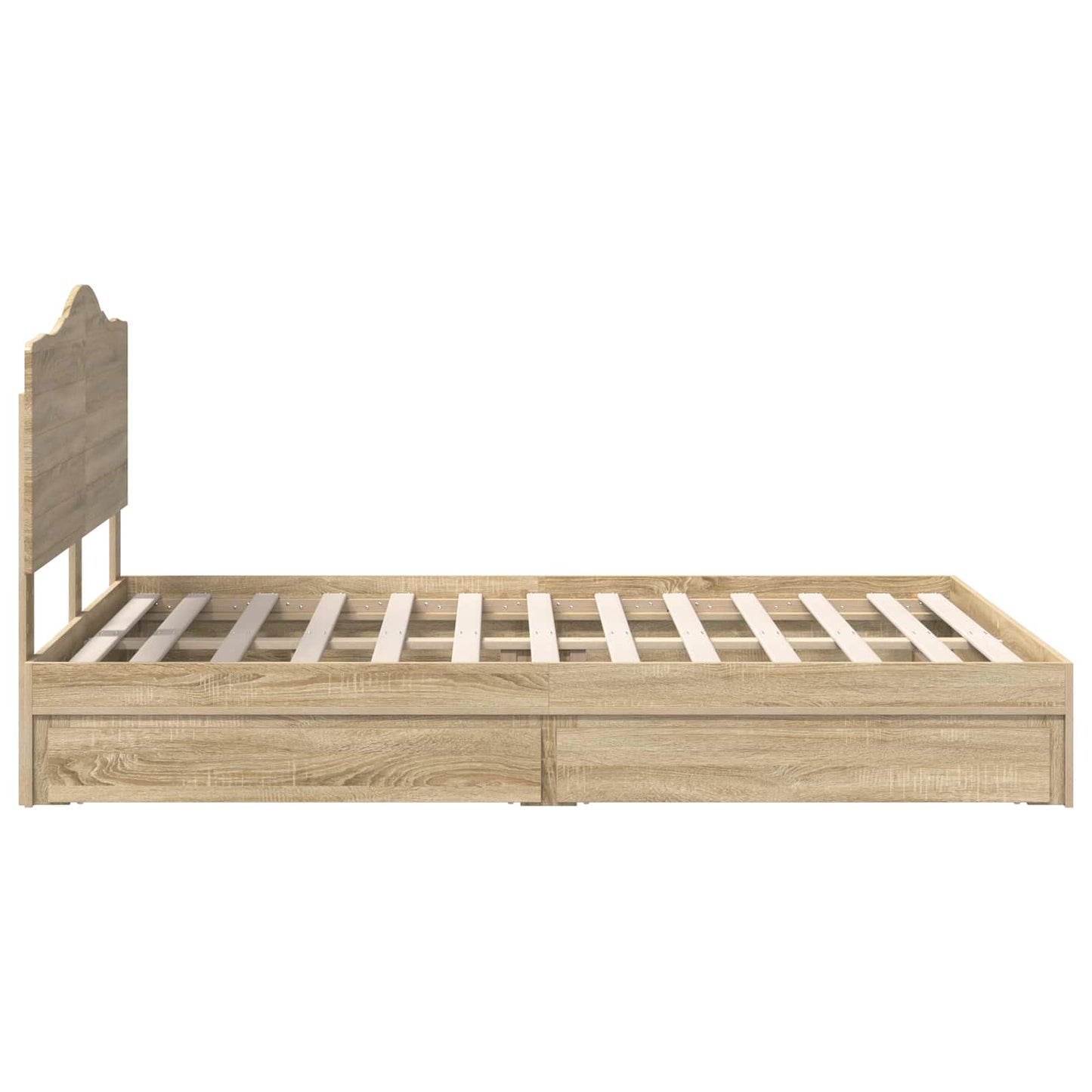 vidaXL Κρεβάτι Αποθήκης Δρύς Sonoma 150 x 200 cm Επεξεργασμένο ξύλο