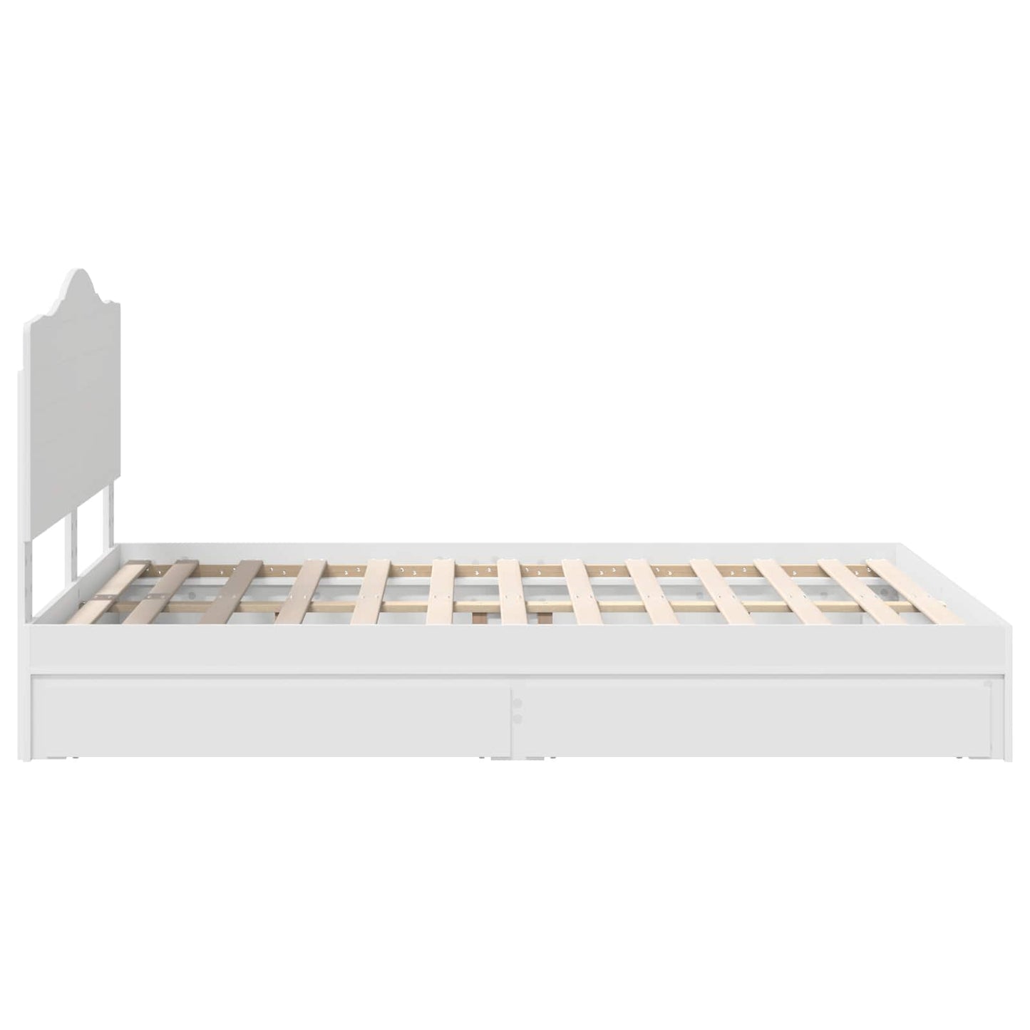 vidaXL Κρεβάτι Αποθήκης Λευκό 140 x 200 cm Επεξεργασμένο ξύλο