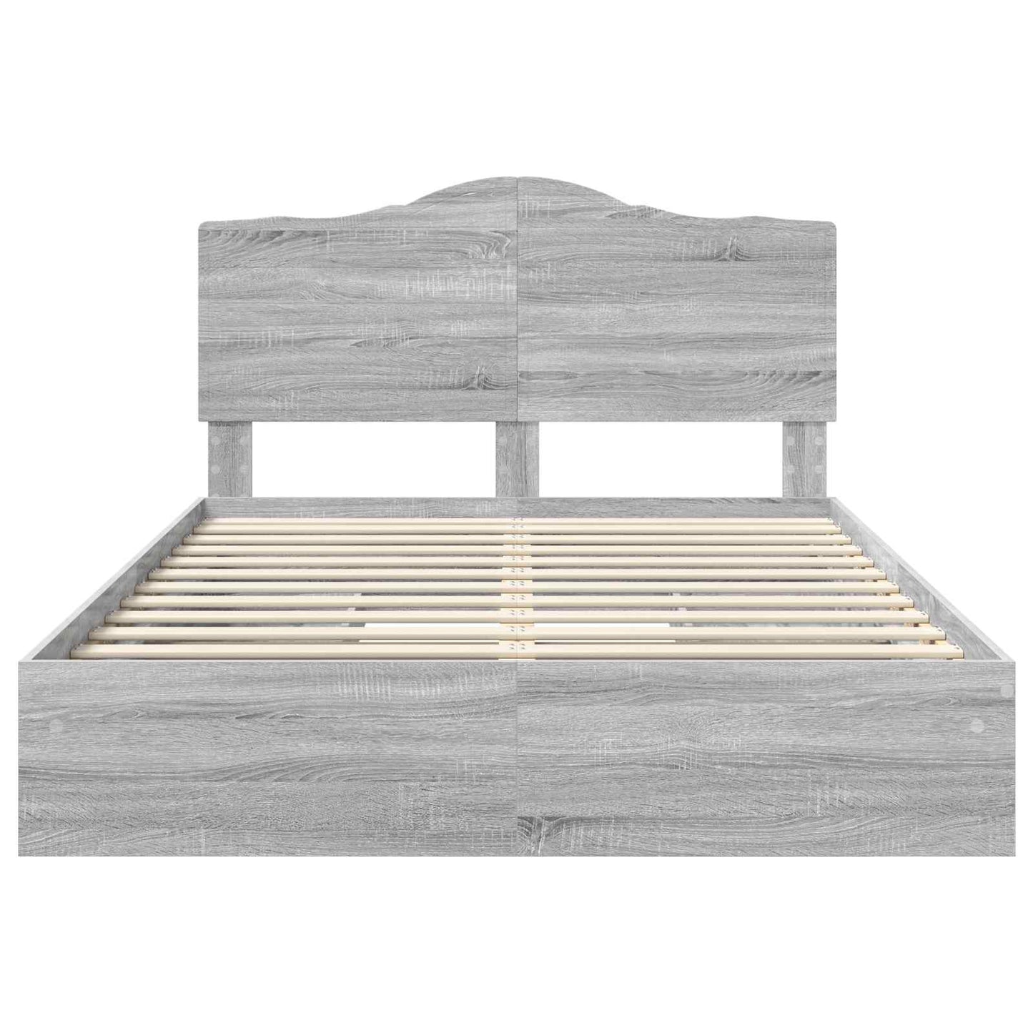 vidaXL Κρεβάτι Αποθήκης Γκρίζο Σονομα 140 x 200 cm Επεξεργασμένο ξύλο
