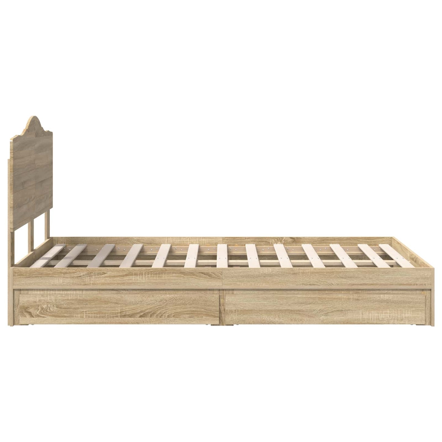vidaXL Κρεβάτι Αποθήκης Δρύς Sonoma 120 x 200 cm Επεξεργασμένο ξύλο