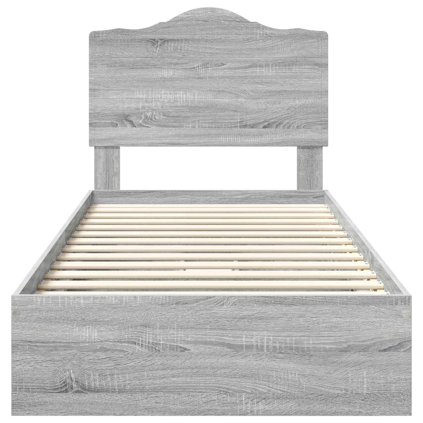 vidaXL Κρεβάτι Αποθήκης Γκρίζο Σονομα 100 x 200 cm Επεξεργασμένο ξύλο