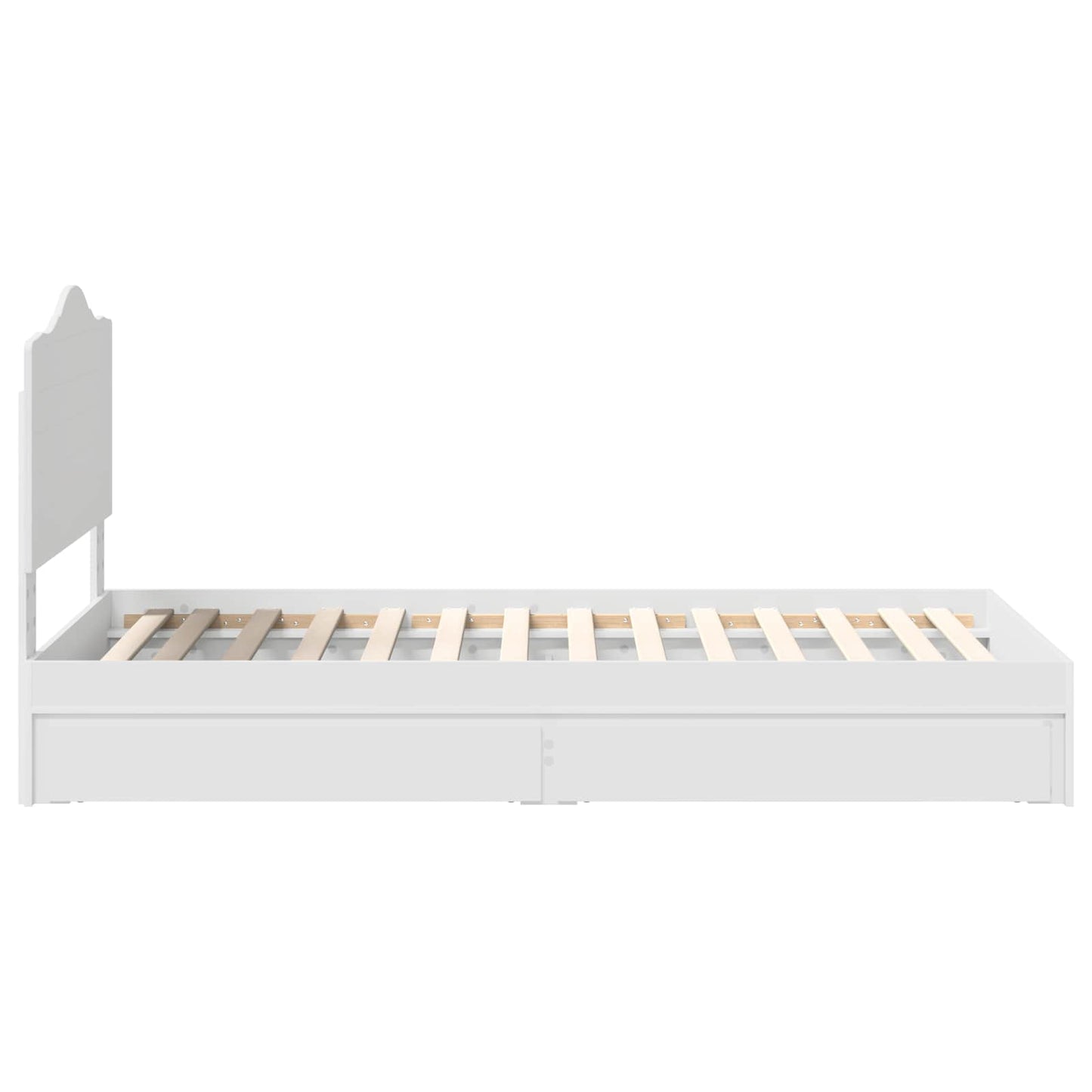 vidaXL Κρεβάτι Αποθήκης Λευκό 90 x 200 cm Επεξεργασμένο ξύλο