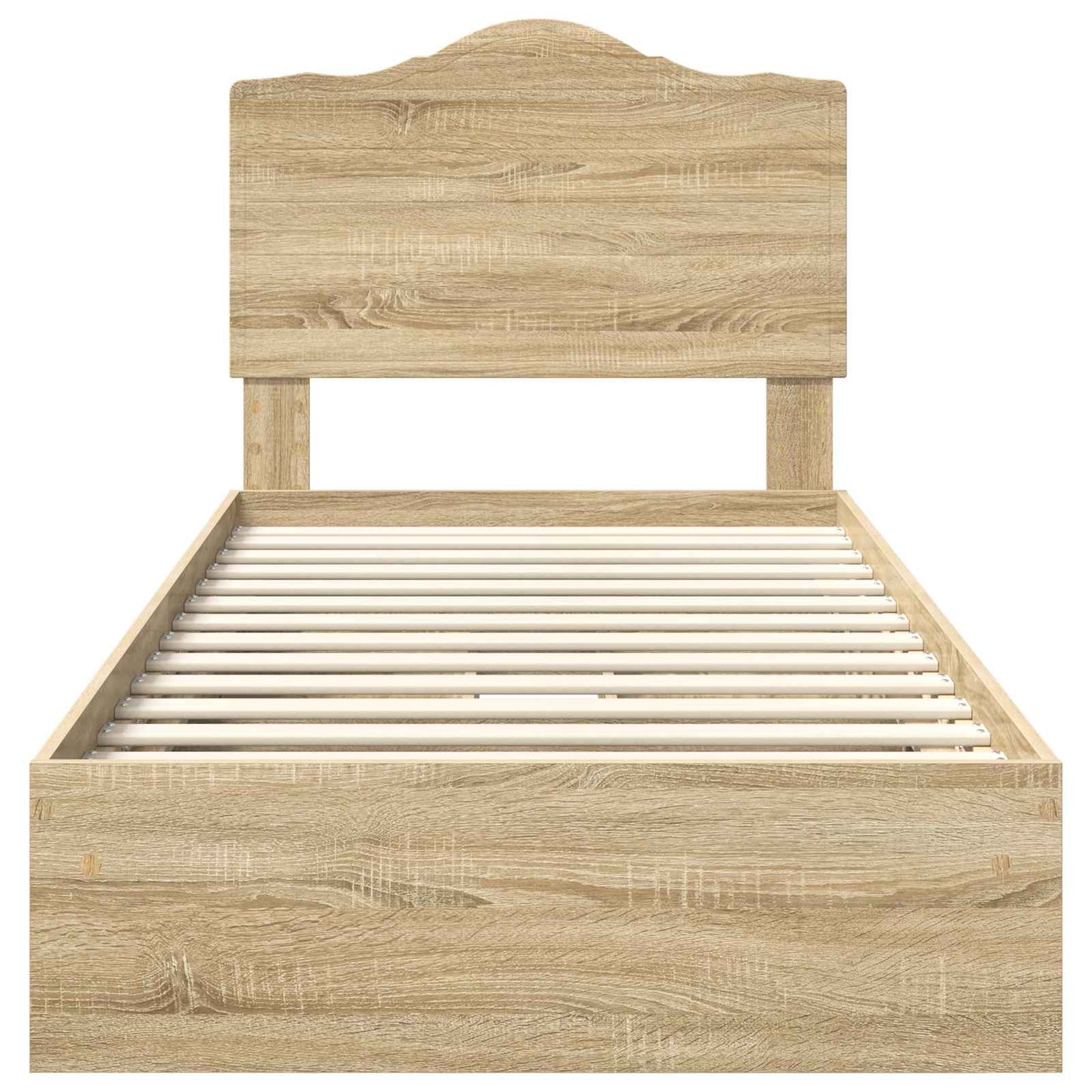 vidaXL Κρεβάτι Αποθήκης Δρύς Sonoma 90 x 190 cm Επεξεργασμένο ξύλο