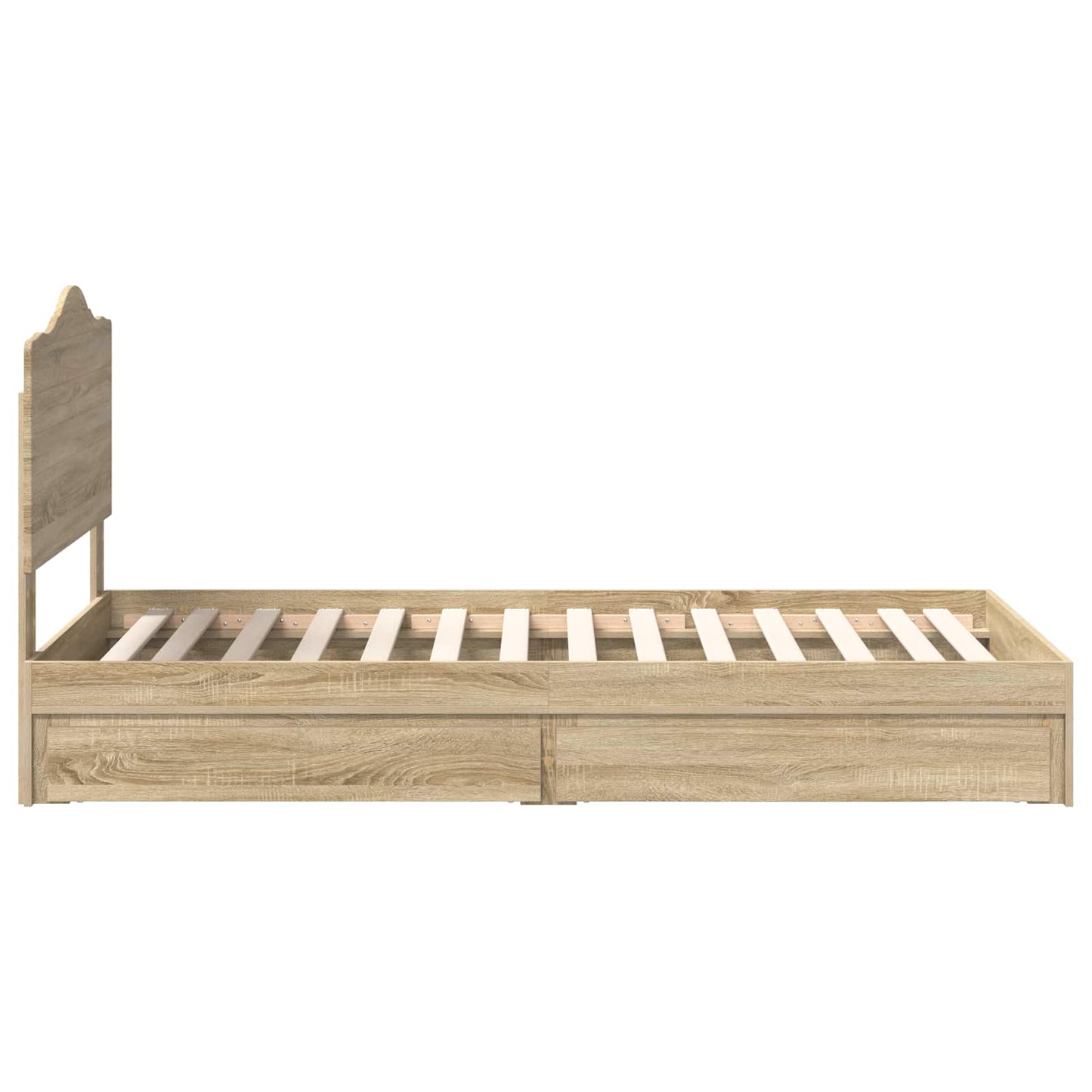 vidaXL Κρεβάτι Αποθήκης Δρύς Sonoma 90 x 190 cm Επεξεργασμένο ξύλο