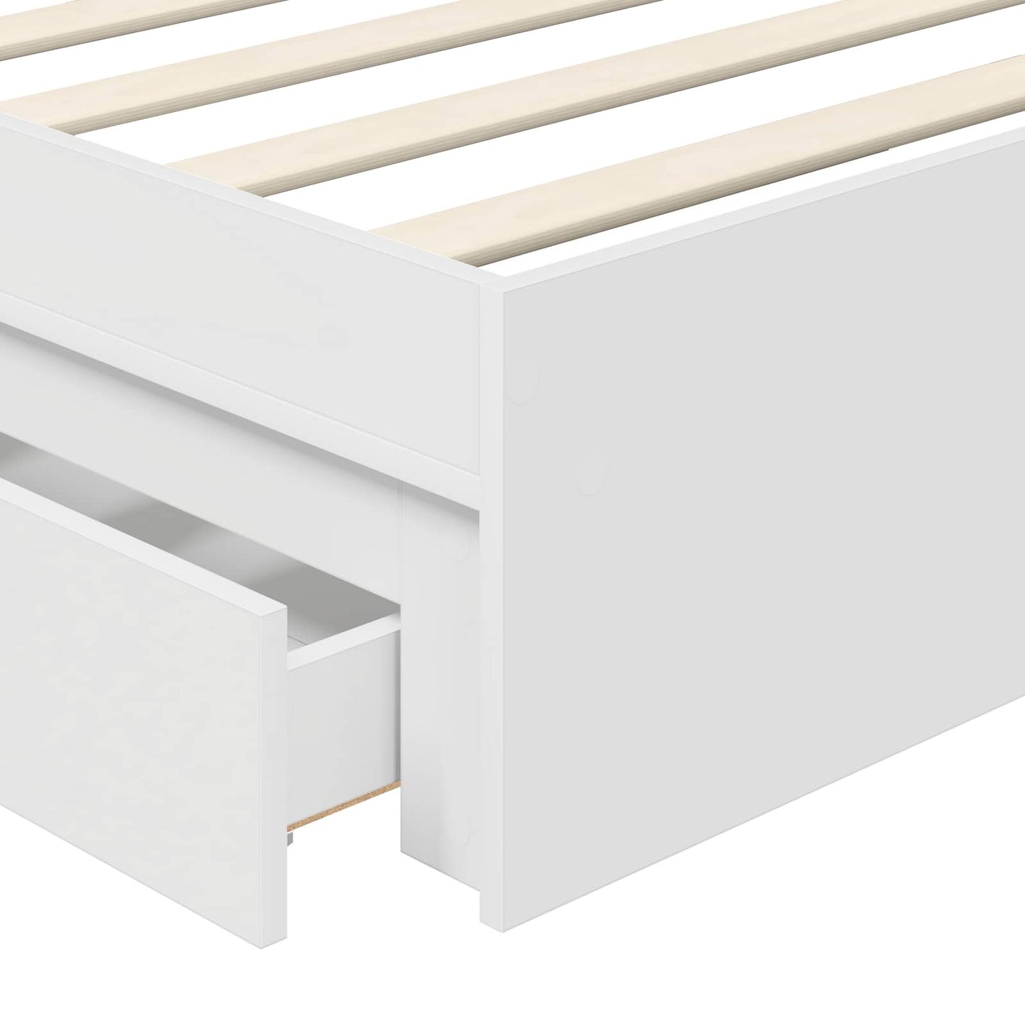 vidaXL Κρεβάτι Αποθήκης Λευκό 70 x 190 cm Επεξεργασμένο ξύλο