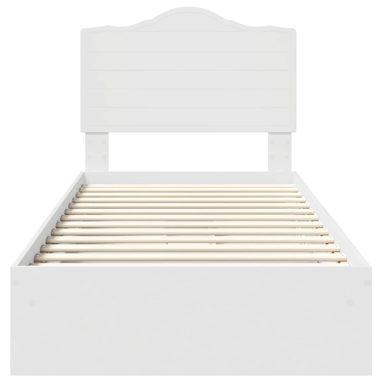 vidaXL Κρεβάτι Αποθήκης Λευκό 70 x 190 cm Επεξεργασμένο ξύλο