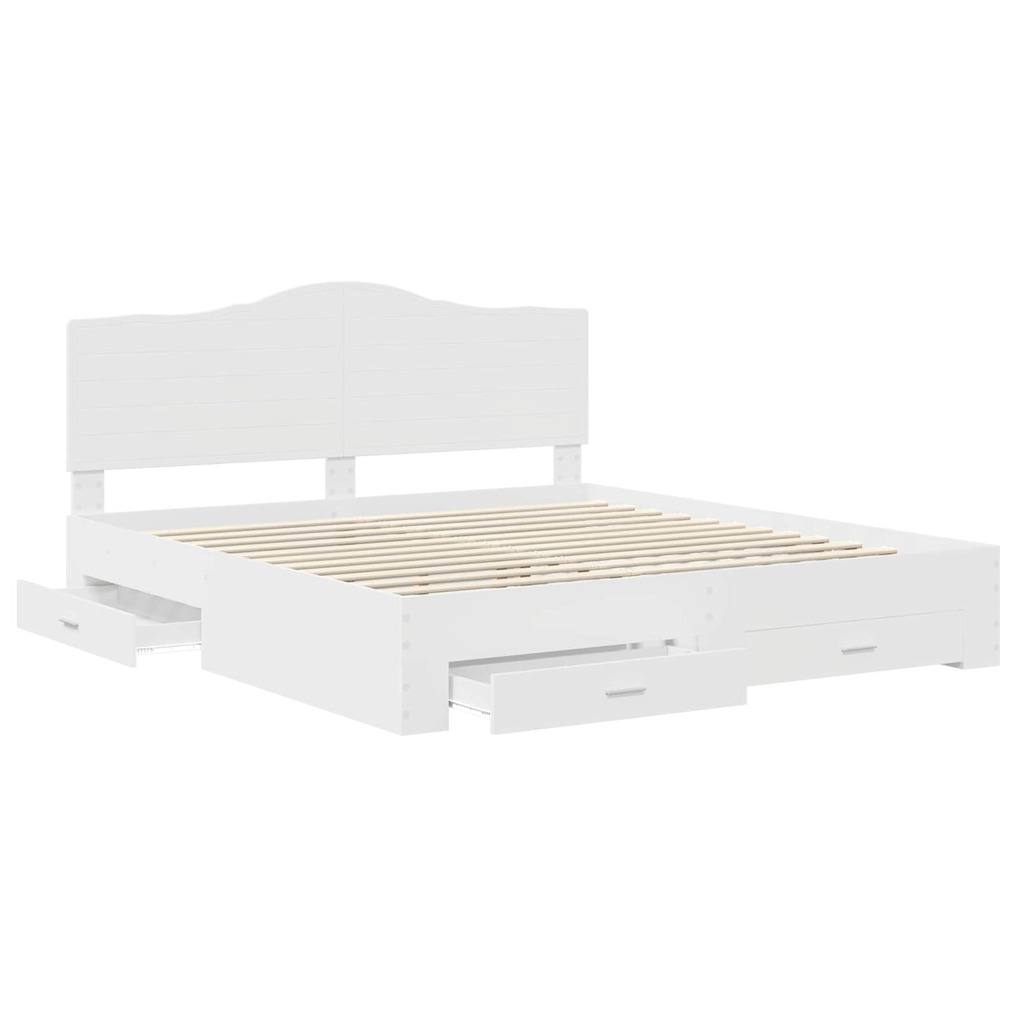 vidaXL Σκελετός Κρεβατιού Λευκό 180 x 200 cm Επεξεργασμένο ξύλο