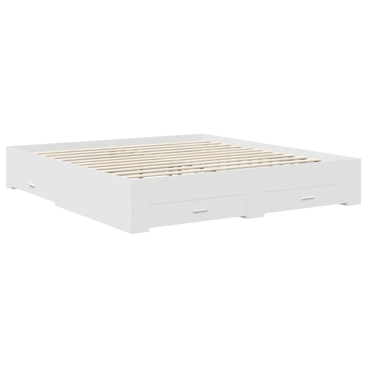 vidaXL Σκελετός Κρεβατιού Λευκό 180 x 200 cm Επεξεργασμένο ξύλο