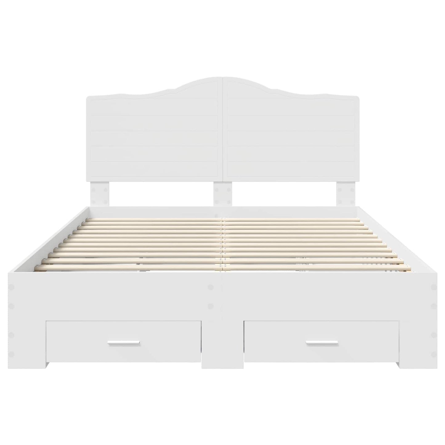 vidaXL Σκελετός Κρεβατιού Λευκό 160 x 200 cm Επεξεργασμένο ξύλο