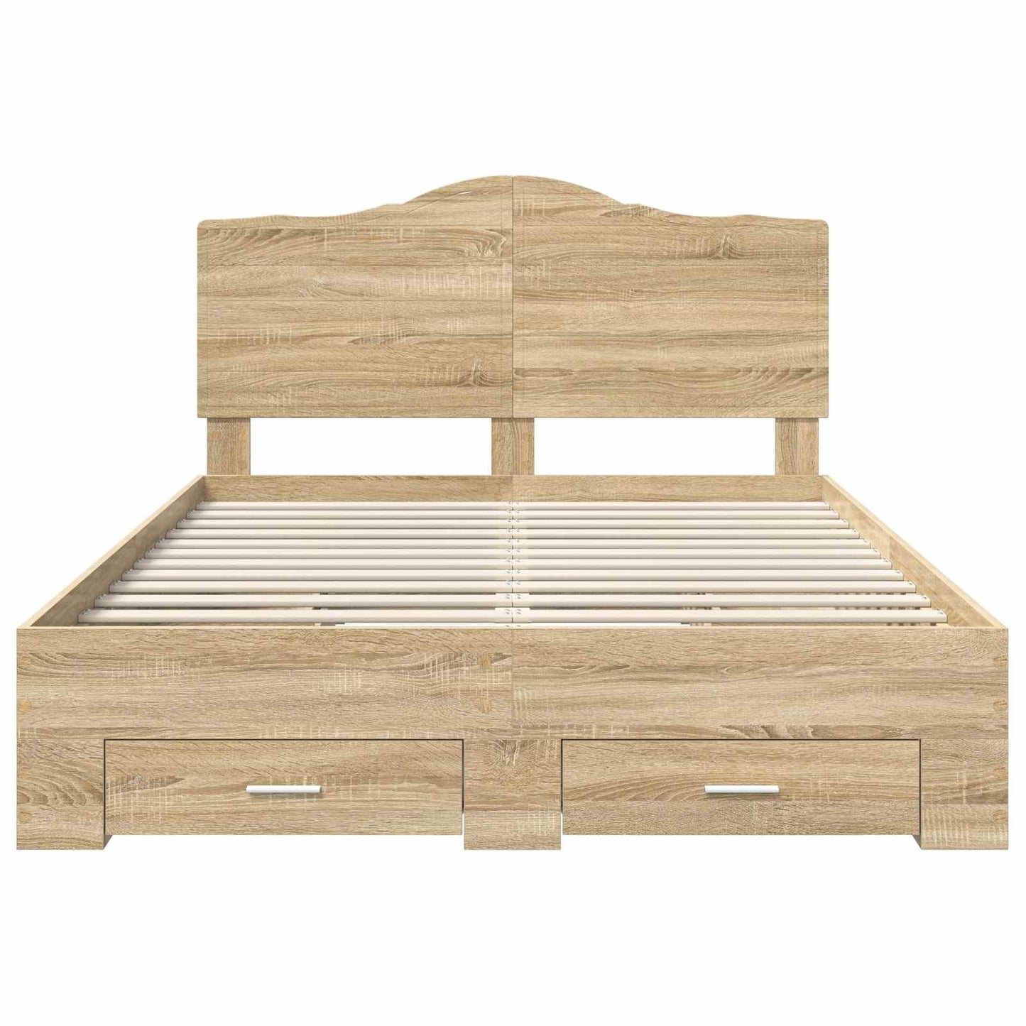 vidaXL Σκελετός Κρεβατιού Δρύς Sonoma 150 x 200 cm Επεξεργασμένο ξύλο
