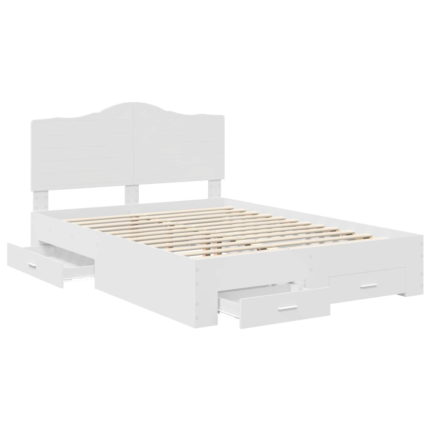 vidaXL Σκελετός Κρεβατιού Λευκό 140 x 200 cm Επεξεργασμένο ξύλο