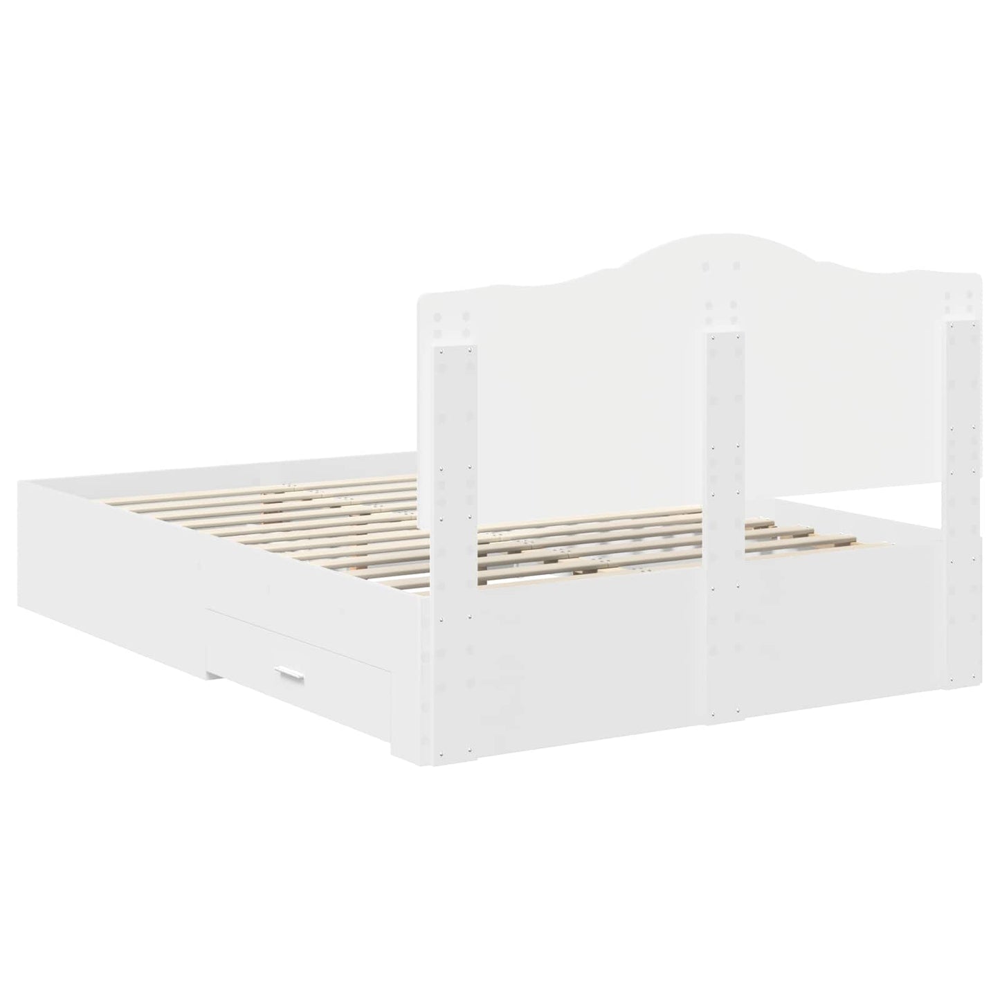 vidaXL Σκελετός Κρεβατιού Λευκό 140 x 200 cm Επεξεργασμένο ξύλο