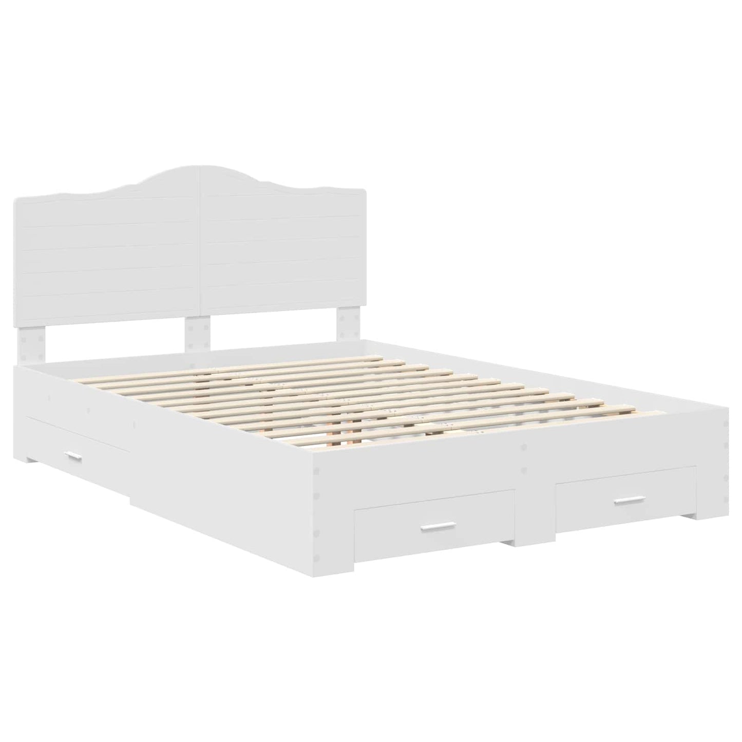 vidaXL Σκελετός Κρεβατιού Λευκό 140 x 190 cm Επεξεργασμένο ξύλο