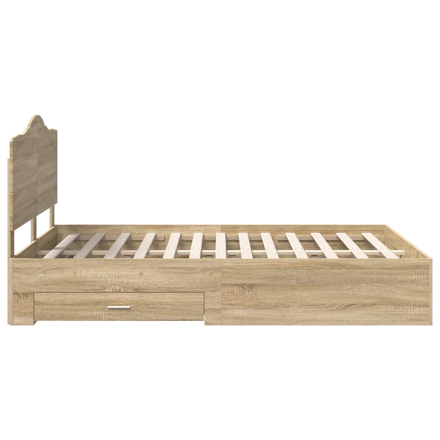vidaXL Σκελετός Κρεβατιού Δρύς Sonoma 140 x 190 cm Επεξεργασμένο ξύλο