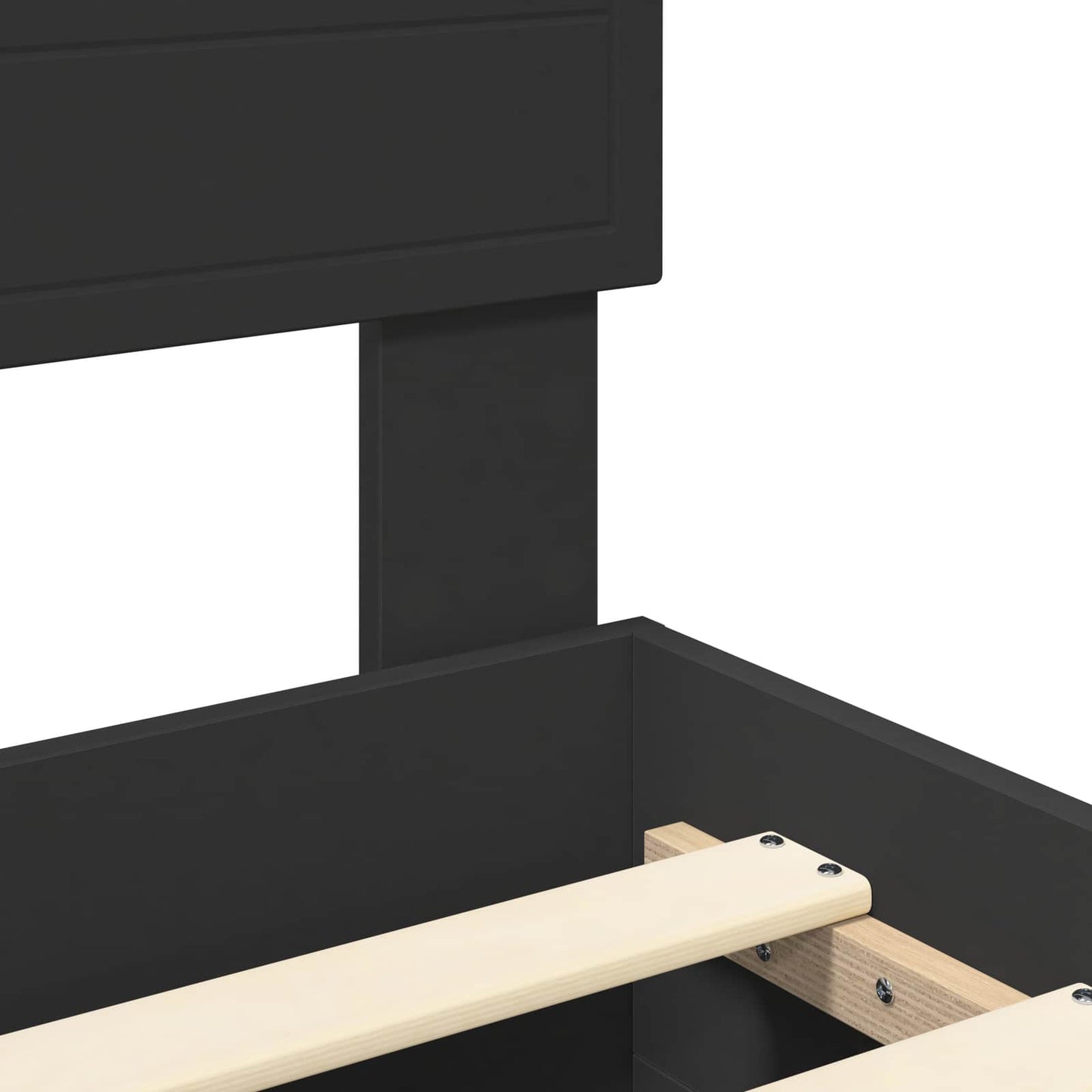 vidaXL Σκελετός Κρεβατιού Μαύρο 135 x 190 cm Επεξεργασμένο ξύλο