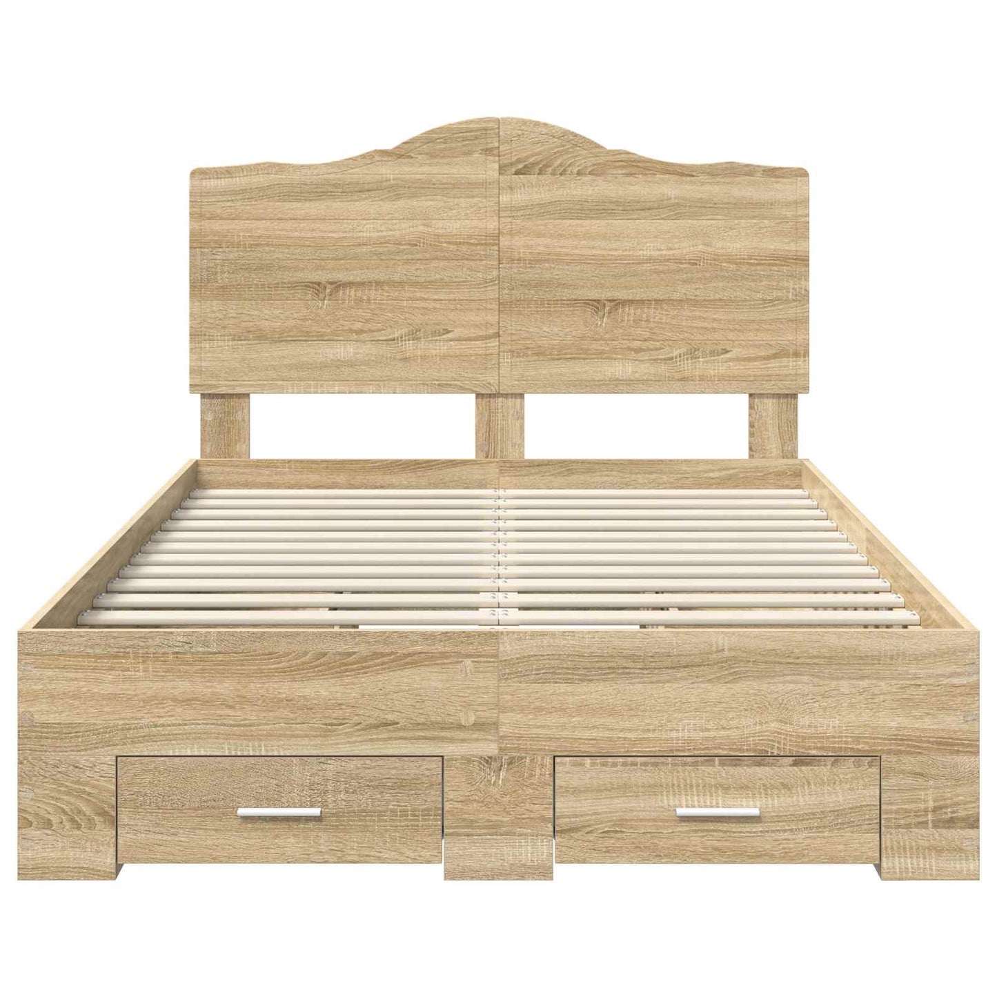 vidaXL Σκελετός Κρεβατιού Δρύς Sonoma 135 x 190 cm Επεξεργασμένο ξύλο