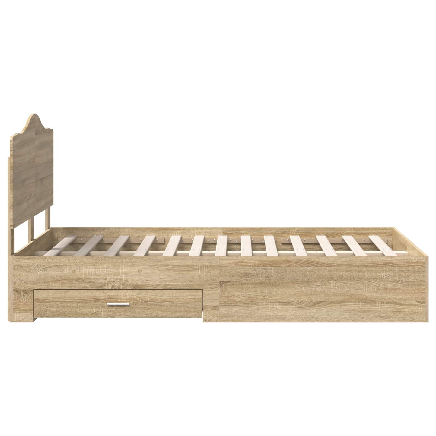 vidaXL Σκελετός Κρεβατιού Δρύς Sonoma 120 x 200 cm Επεξεργασμένο ξύλο
