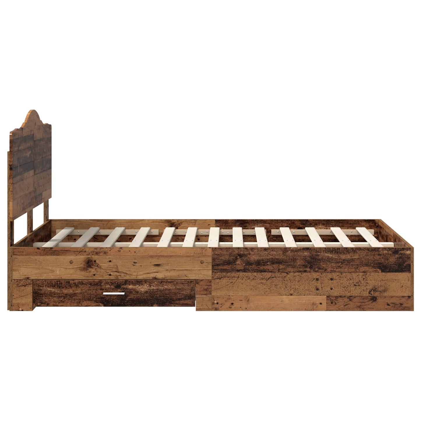vidaXL Σκελετός Κρεβατιού Παλιό ξύλο 120 x 190 cm Επεξεργασμένο ξύλο