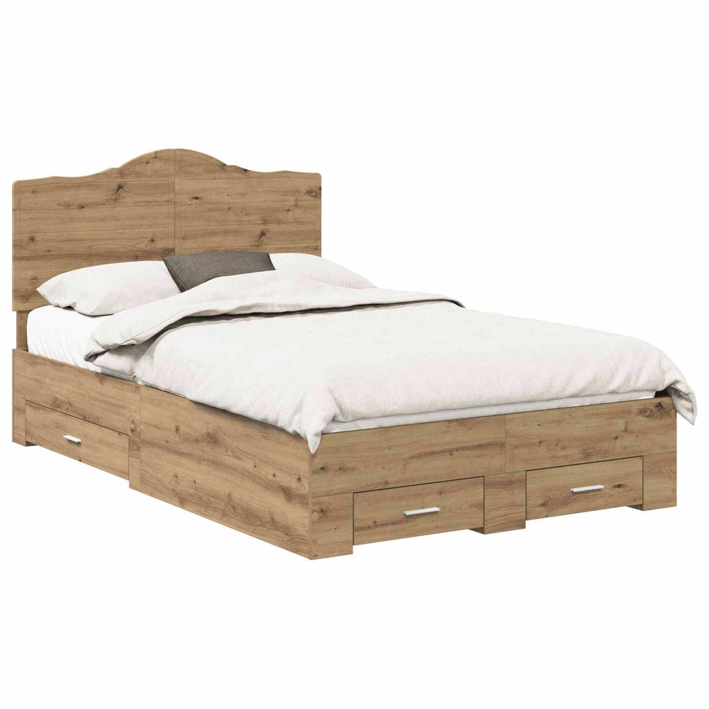 vidaXL Σκελετός Κρεβατιού Artisan Oak 120 x 190 cm Επεξεργασμένο ξύλο