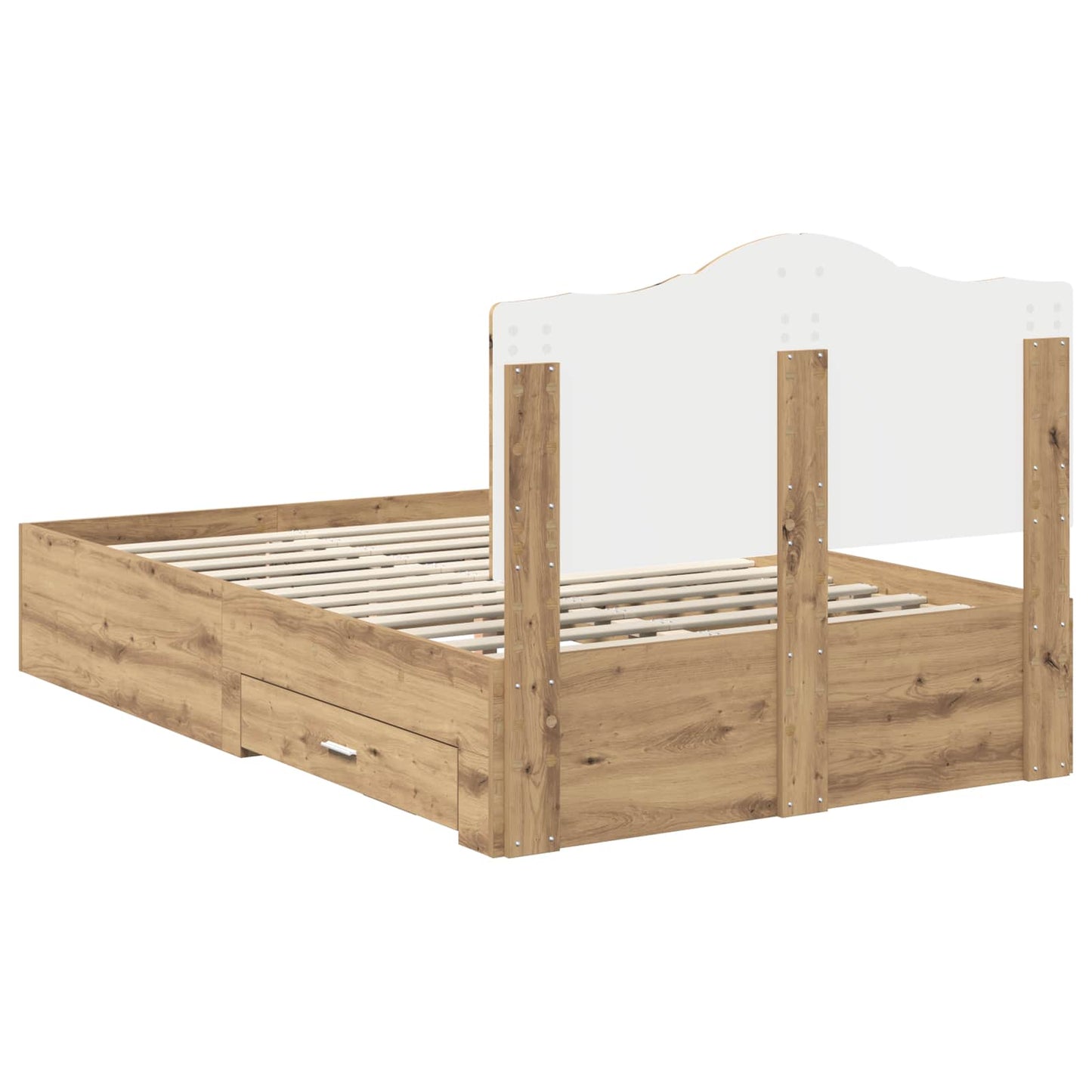 vidaXL Σκελετός Κρεβατιού Artisan Oak 120 x 190 cm Επεξεργασμένο ξύλο