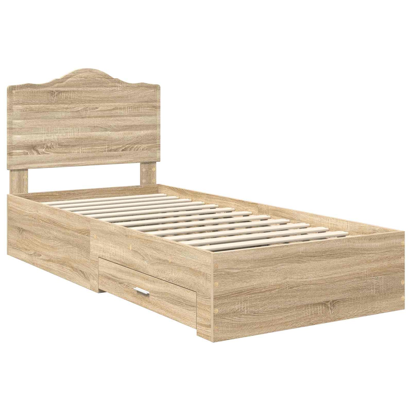 vidaXL Σκελετός Κρεβατιού Δρύς Sonoma 100 x 200 cm Επεξεργασμένο ξύλο