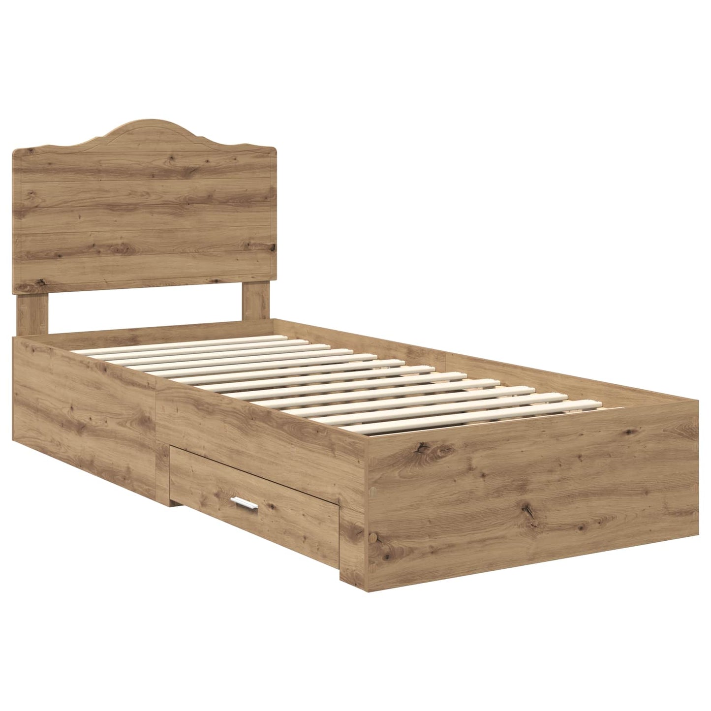 vidaXL Σκελετός Κρεβατιού Artisan Oak 100 x 200 cm Επεξεργασμένο ξύλο