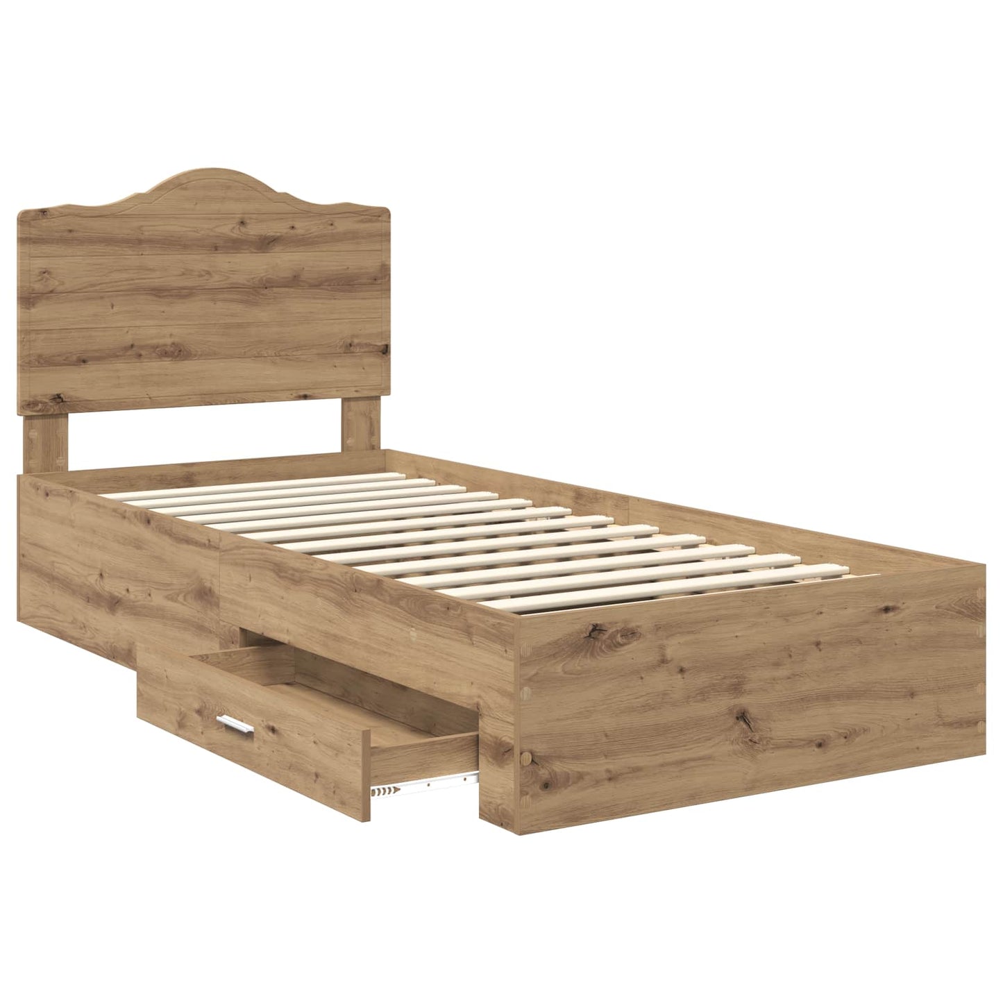 vidaXL Σκελετός Κρεβατιού Artisan Oak 100 x 200 cm Επεξεργασμένο ξύλο