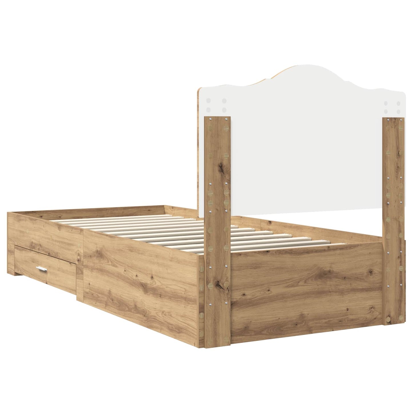 vidaXL Σκελετός Κρεβατιού Artisan Oak 100 x 200 cm Επεξεργασμένο ξύλο