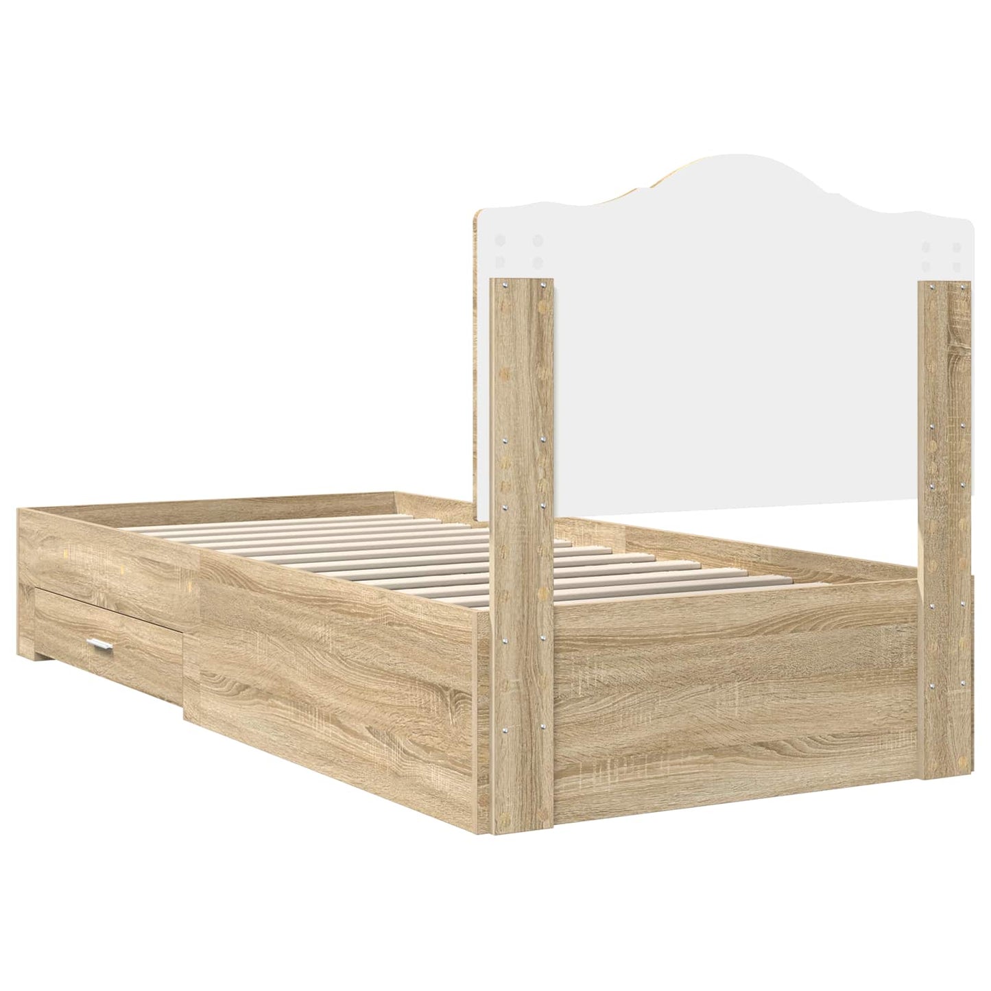 vidaXL Σκελετός Κρεβατιού Δρύς Sonoma 90 x 200 cm Επεξεργασμένο ξύλο