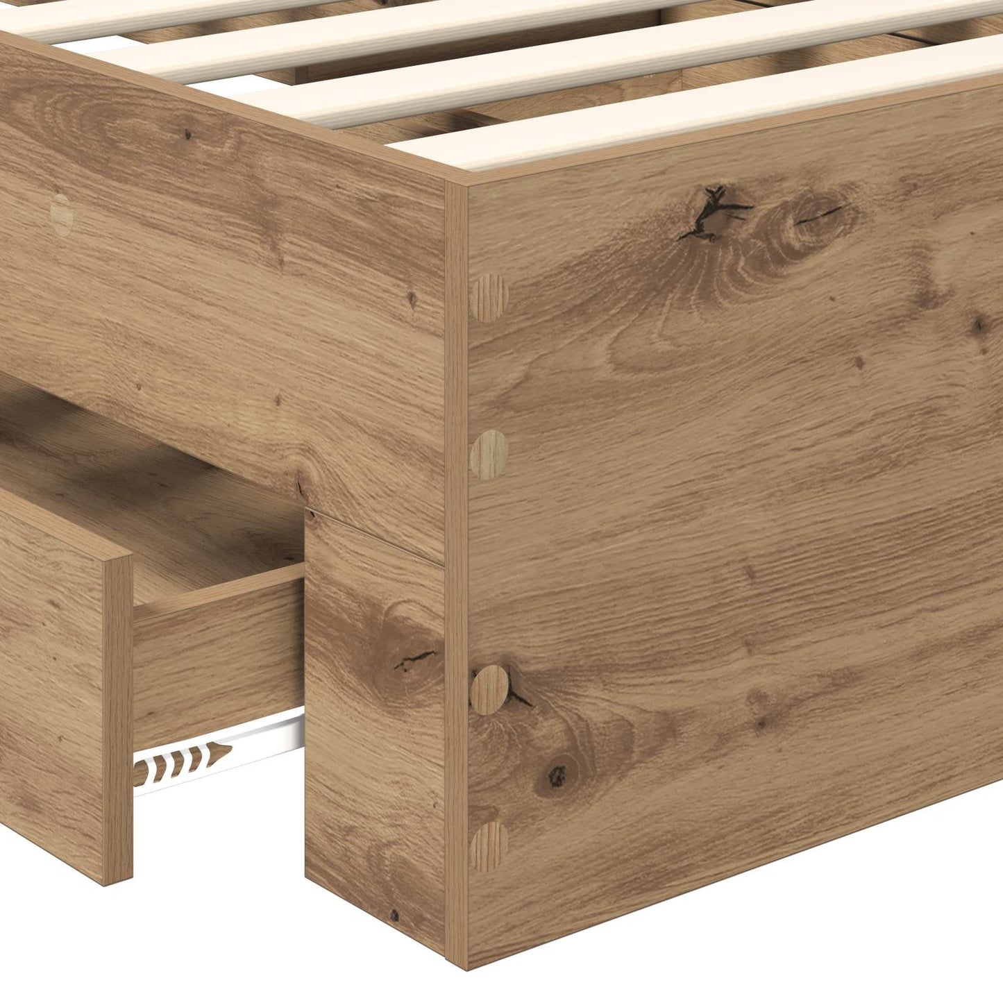 vidaXL Σκελετός Κρεβατιού Artisan Oak 90 x 200 cm Επεξεργασμένο ξύλο
