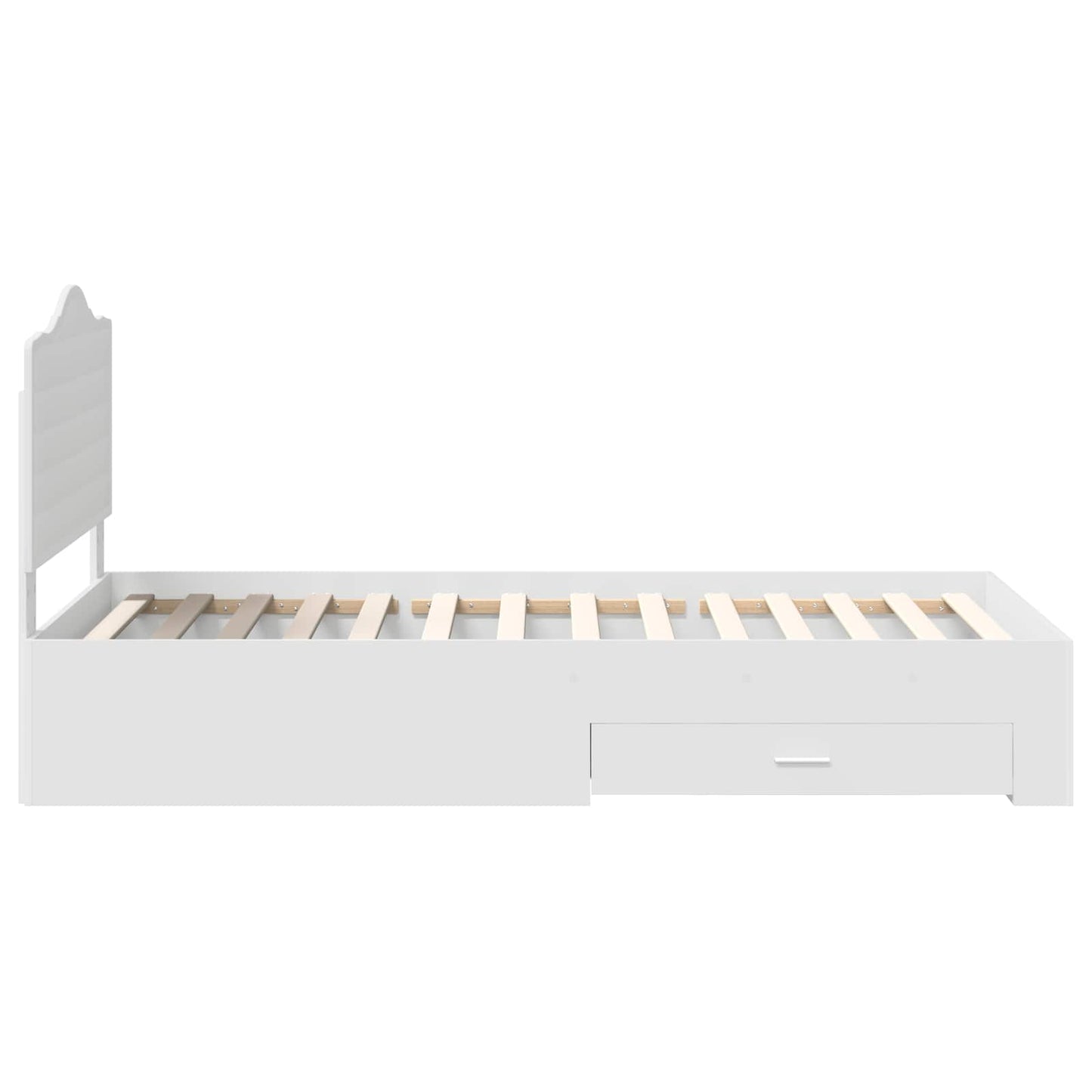 vidaXL Σκελετός Κρεβατιού Λευκό 90 x 190 cm Επεξεργασμένο ξύλο