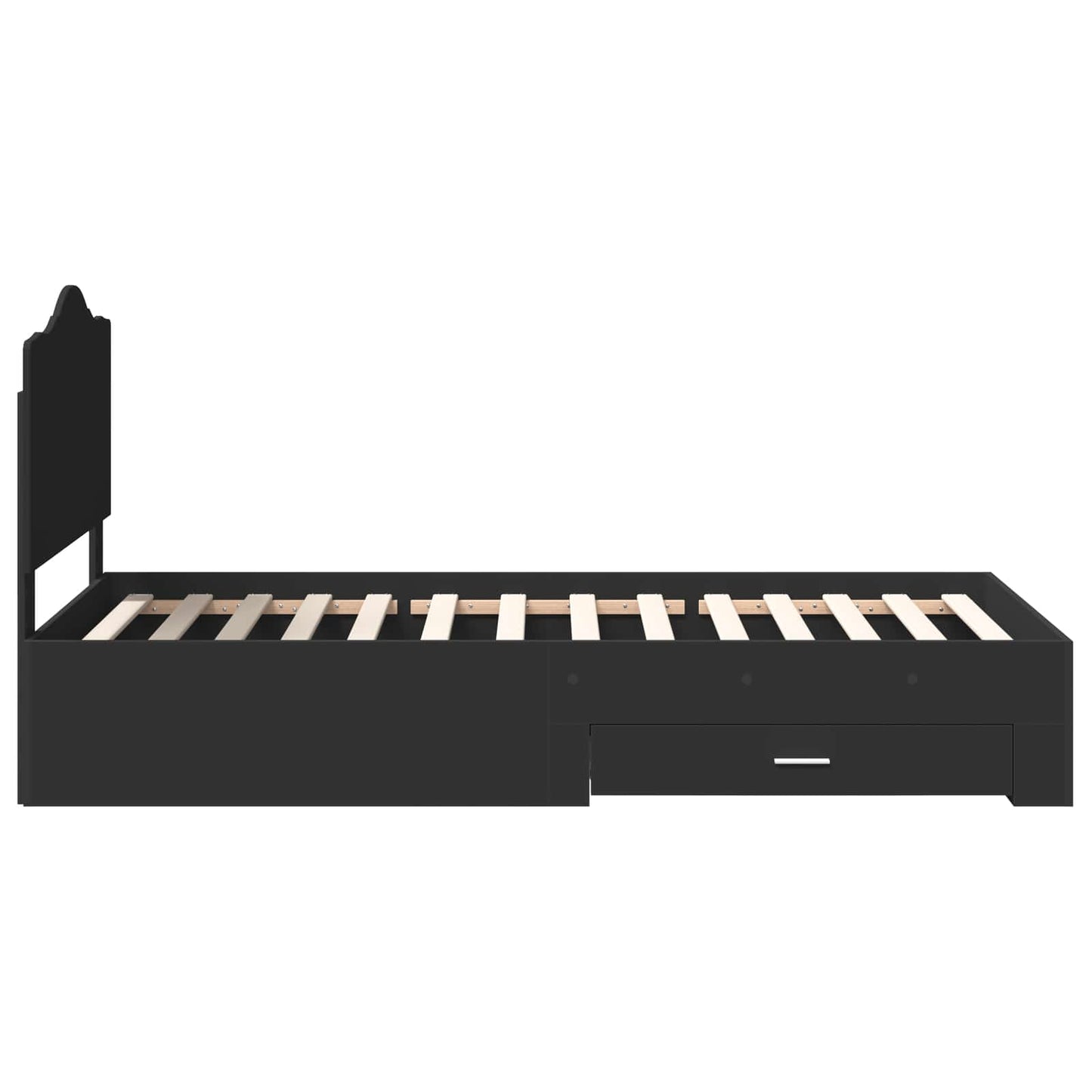 vidaXL Σκελετός Κρεβατιού Μαύρο 70 x 190 cm Επεξεργασμένο ξύλο