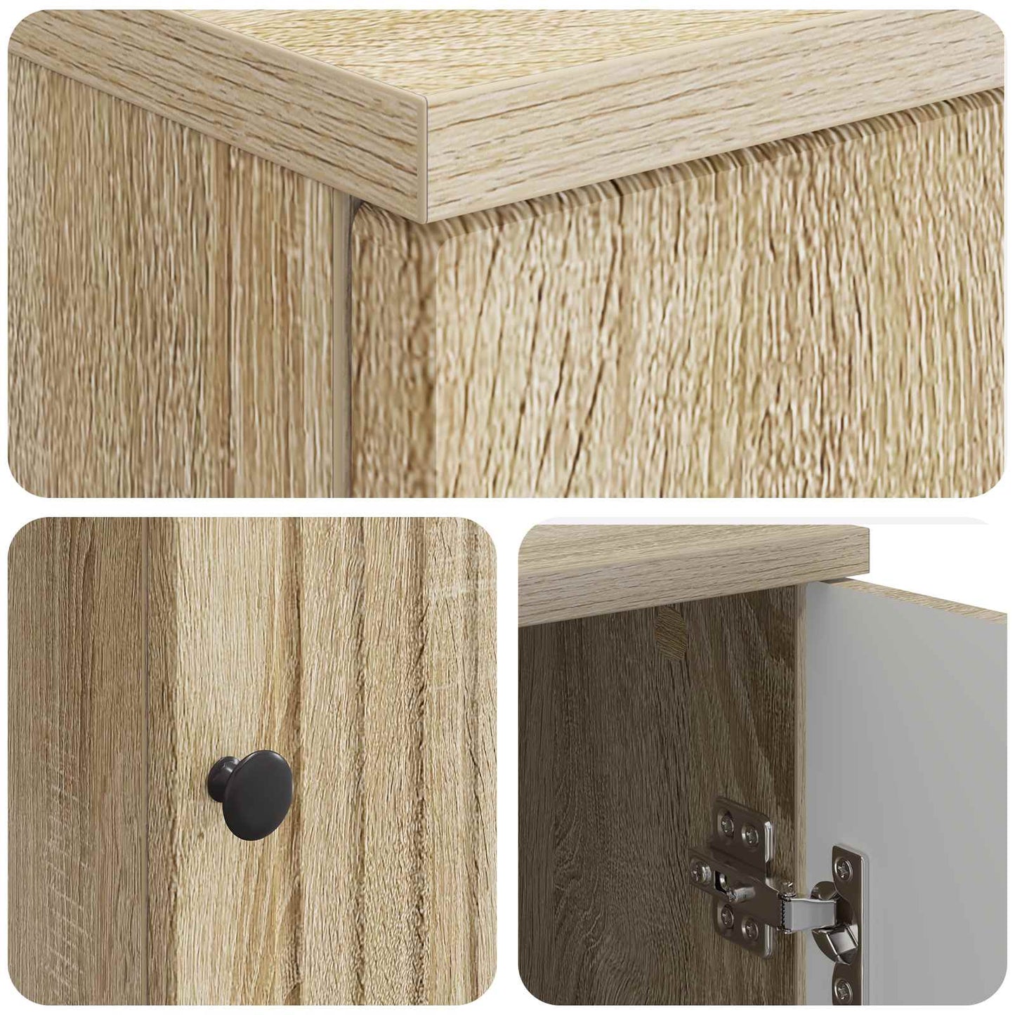 vidaXL Γραφείο με ράφι Sonoma 142,5 x 50 x 75 εκ. Επεξεργασμένο Ξύλο