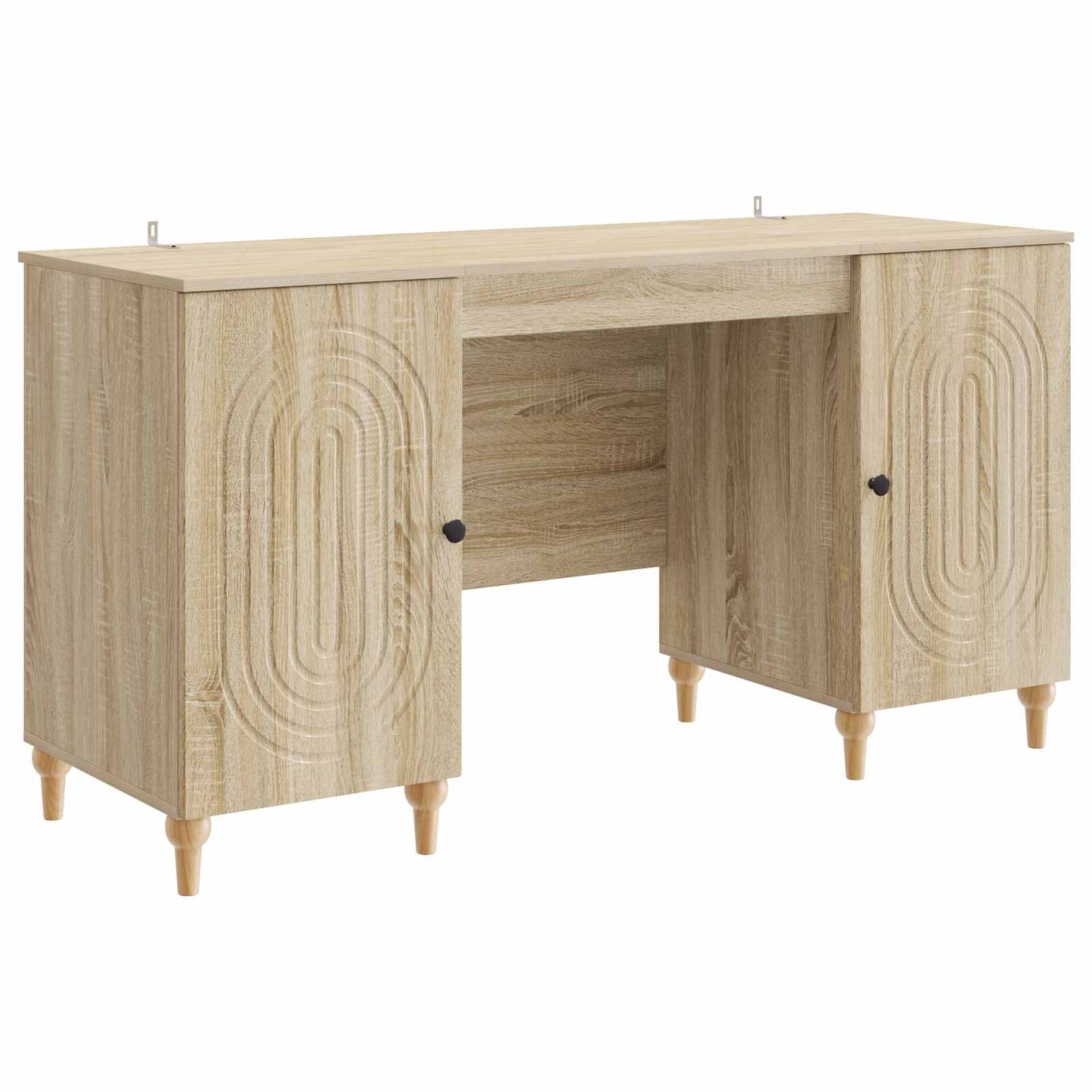 vidaXL Γραφείο με ράφι Sonoma 142,5 x 50 x 75 εκ. Επεξεργασμένο Ξύλο