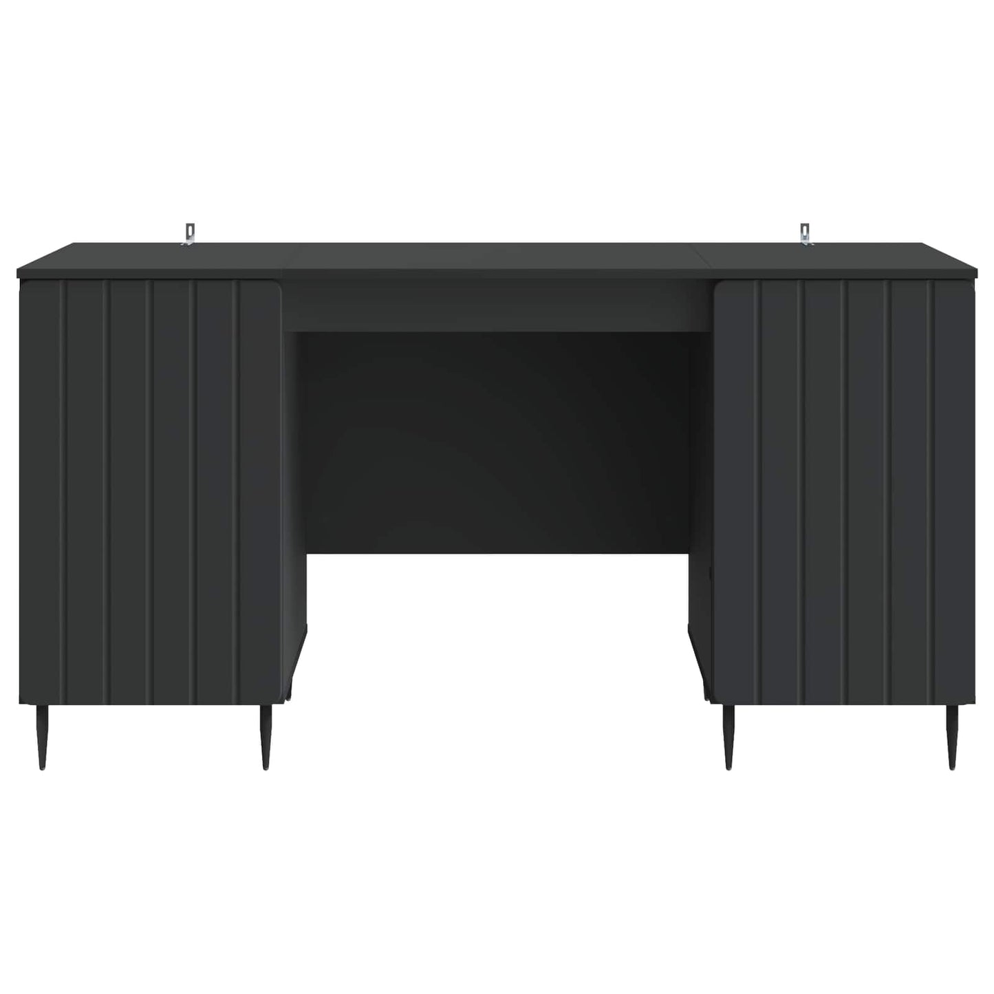 vidaXL Γραφείο με ράφι Μαύρο 142,5 x 50 x 75 εκ. Επεξεργασμένο Ξύλο