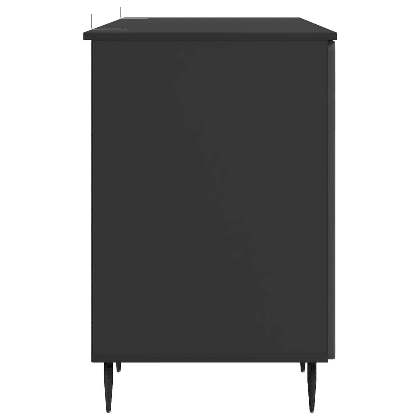 vidaXL Γραφείο με ράφι Μαύρο 142,5 x 50 x 75 εκ. Επεξεργασμένο Ξύλο