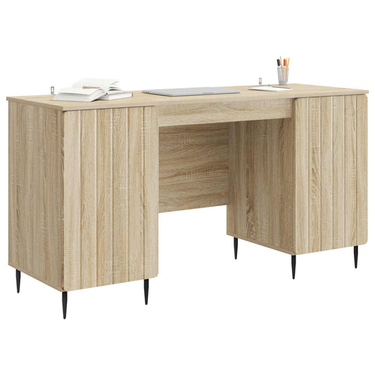 vidaXL Γραφείο Sonoma Δρυς 142,5 x 50 x 75 εκ. Επεξεργασμένο Ξύλο