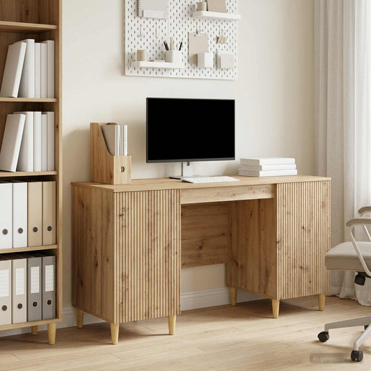 vidaXL Γραφείο Artisan Δρυς Επεξεργασμένο Ξύλο 142,5 x 50 x 75 εκ.