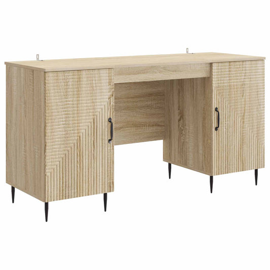 vidaXL Γραφείο Sonoma Δρυς 142,5 x 50 x 75 εκ. Επεξεργασμένο Ξύλο