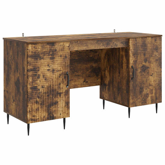 vidaXL Γραφείο Καπνισμένο Ξύλο Δρυός 142,5 x 50 x 75 εκ.