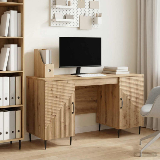 vidaXL Γραφείο Artisan Δρυς 142,5 x 50 x 75 εκ. Επεξεργασμένο Ξύλο