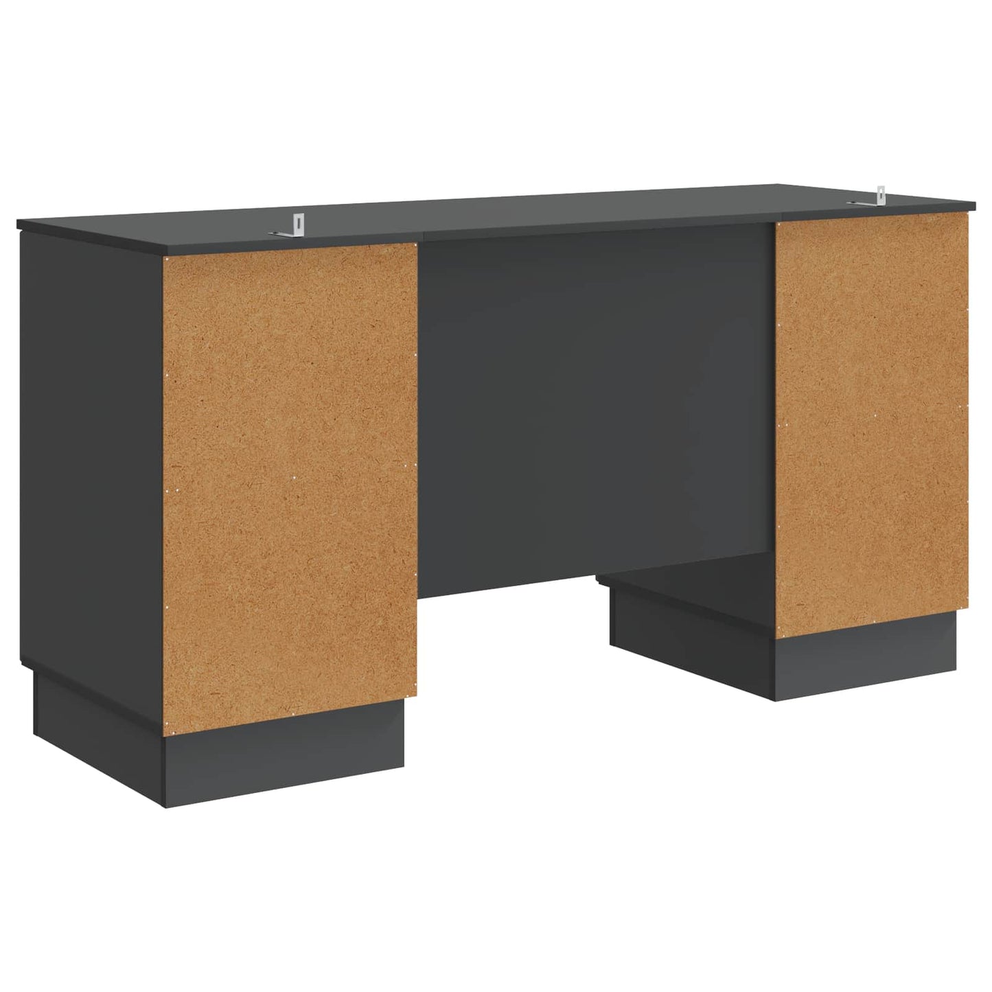 vidaXL Γραφείο με ράφι Μαύρο 142,5 x 50 x 75 εκ. Επεξεργασμένο Ξύλο