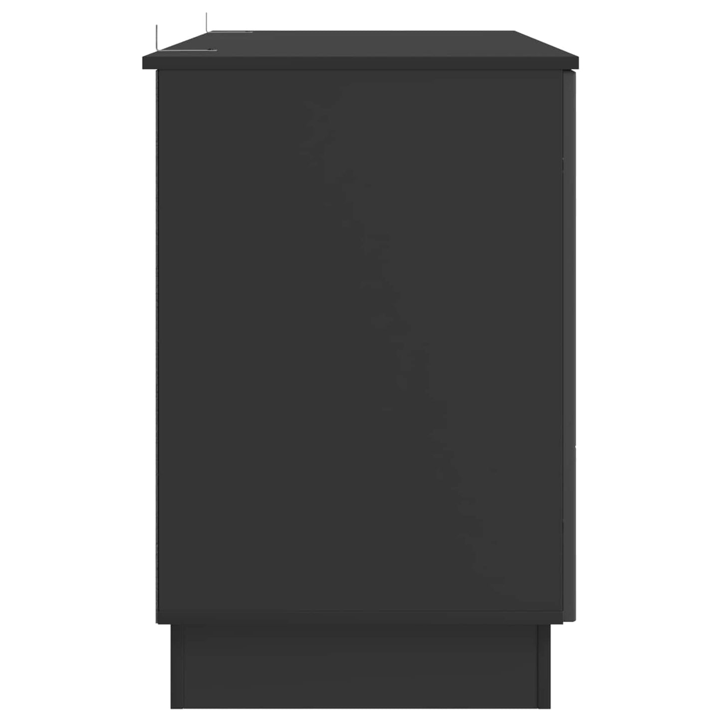 vidaXL Γραφείο με ράφι Μαύρο 142,5 x 50 x 75 εκ. Επεξεργασμένο Ξύλο