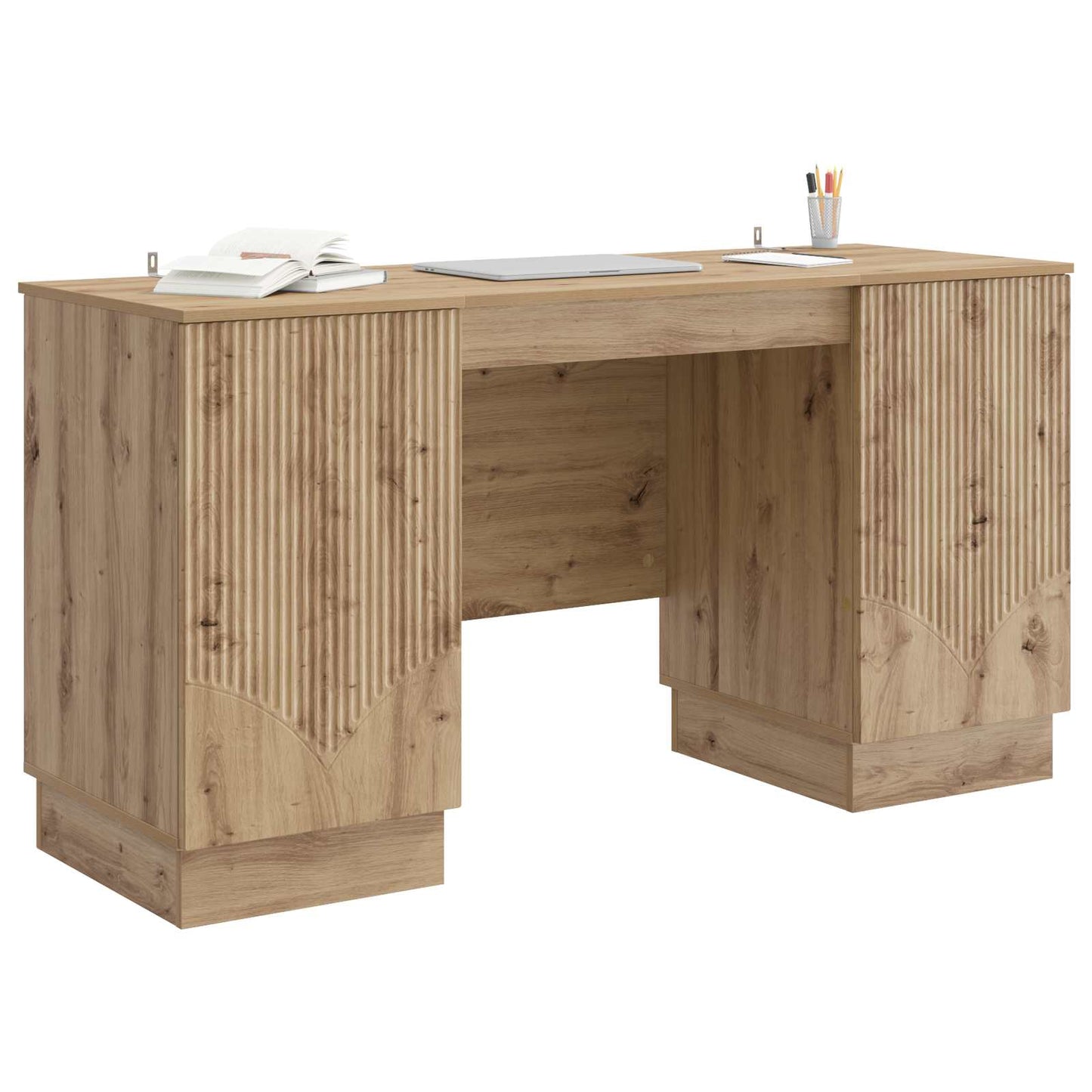 vidaXL Γραφείο Artisan Δρυς 142,5 x 50 x 75 εκ. Επεξεργασμένο Ξύλο