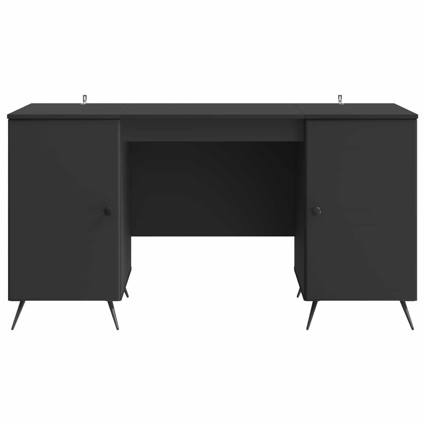 vidaXL Γραφείο με ράφι Μαύρο 142,5 x 50 x 75 εκ. Επεξεργασμένο Ξύλο
