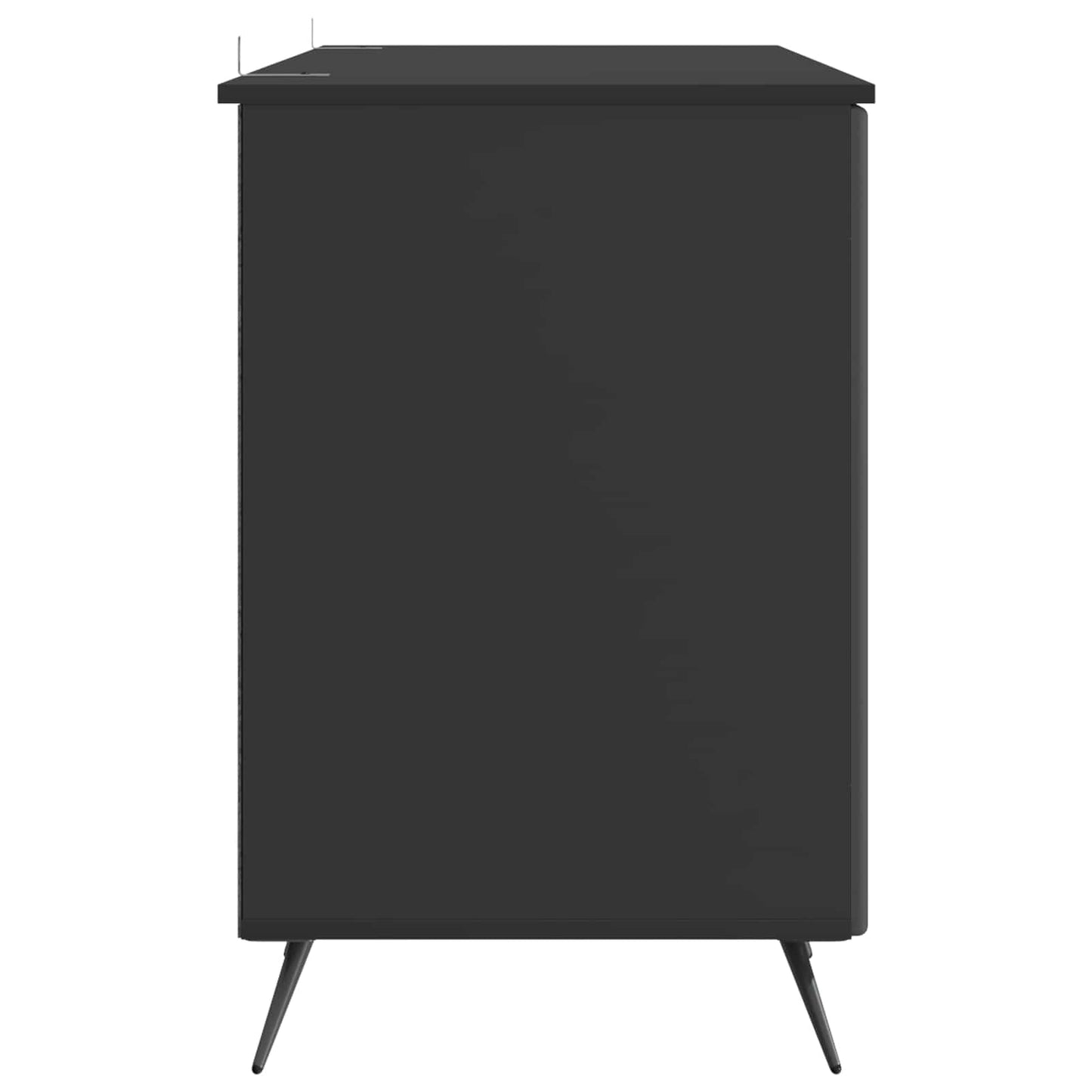 vidaXL Γραφείο με ράφι Μαύρο 142,5 x 50 x 75 εκ. Επεξεργασμένο Ξύλο