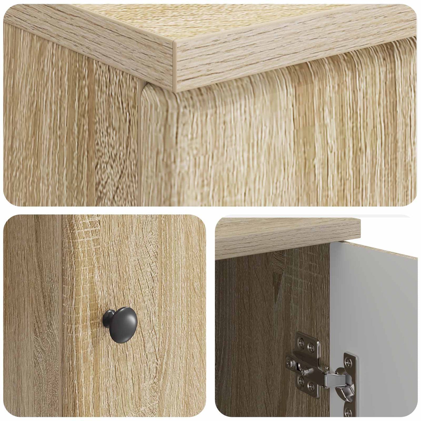 vidaXL Γραφείο Sonoma Δρυς 142,5 x 50 x 75 εκ. Επεξεργασμένο Ξύλο