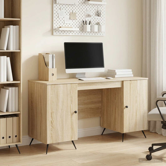 vidaXL Γραφείο Sonoma Δρυς 142,5 x 50 x 75 εκ. Επεξεργασμένο Ξύλο